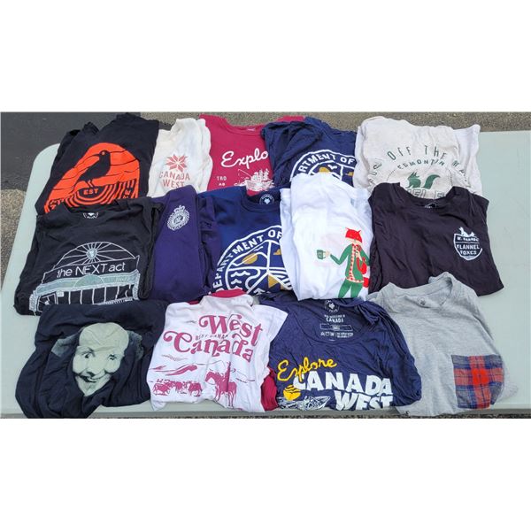 Large Lot of Flannel Fox & 1 Other T-Shirts