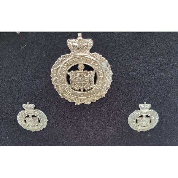Lot of City of Edmonton Police Pins, Badge