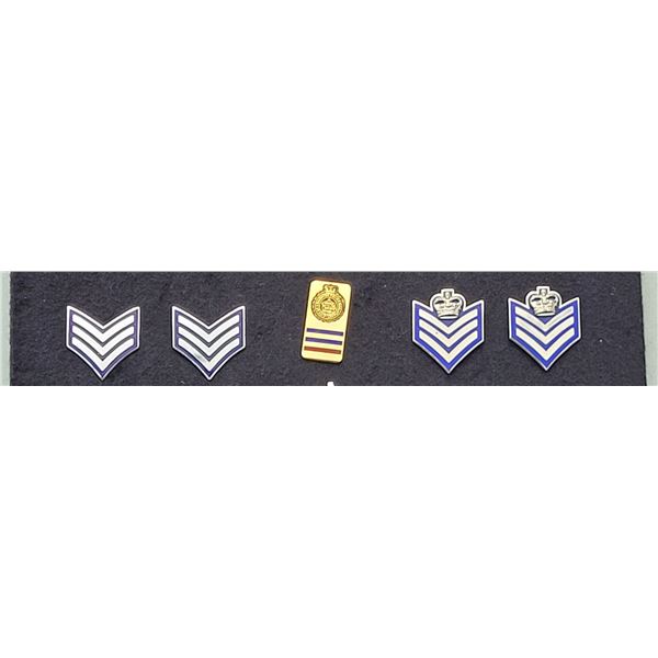 Lot of 5 Police Sargeant Chevron Edmonton Police Pins