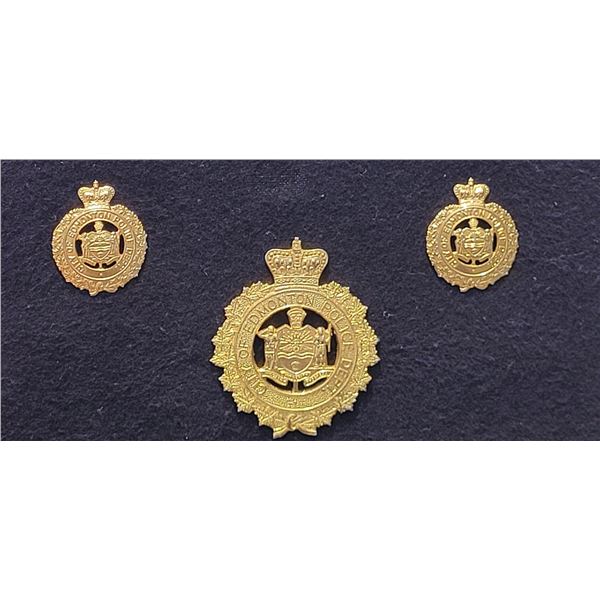 Lot of City of Edmonton Police Pins, Badge