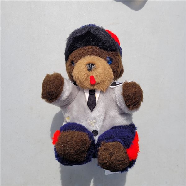 Vtg Plush Barney Emdonton Police Mascot Bear