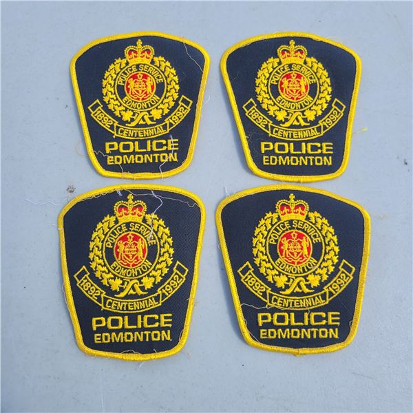 Lot of 4 Edmonton Police Shoulder Patches