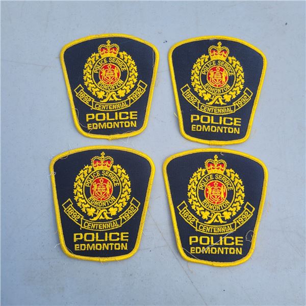 Lot of 4 Edmonton Police Shoulder Patches