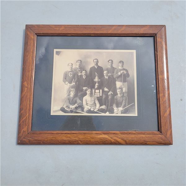 Antique Photogrpah - Excalibur Championship Huckey Cup Team Winning Photo - w/ Fred Thomas