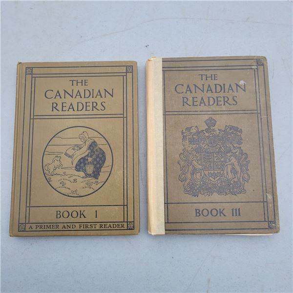 Lot of 2 Antique Books - The Canadian Readers Book I & III