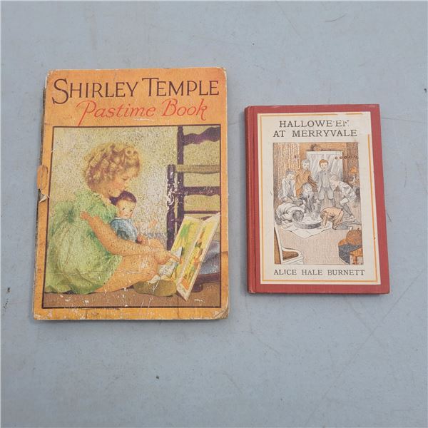 Vtg Books Shirley Temple Pastime Book & Hallowe'en at Merryvale