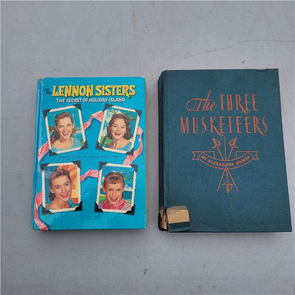 Vtg Books The Lennon Sisters The Secret of Holiday Island & The Three Musketeers