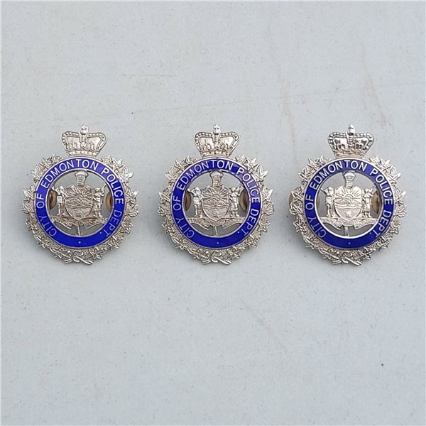 Lot of 3 Edmonton Police Badges