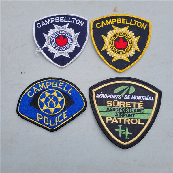 Lot of 4 Various Police Patches