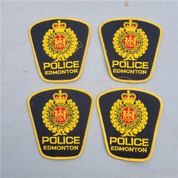 Lot of 4 Edmonton Police Shoulder Patches