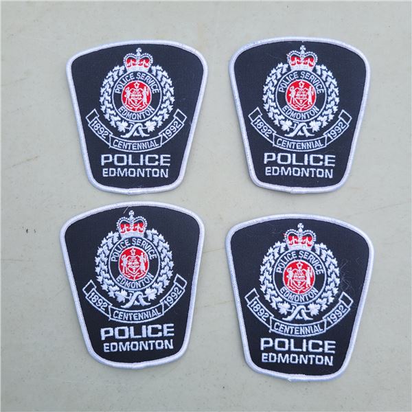 Lot of 4 Edmonton Police Shoulder Patches
