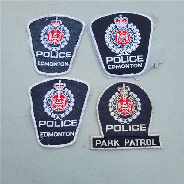 Lot of 4 Edmonton Police Shoulder Patches