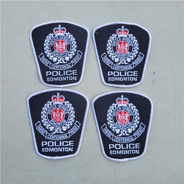 Lot of 4 Edmonton Police Shoulder Patches