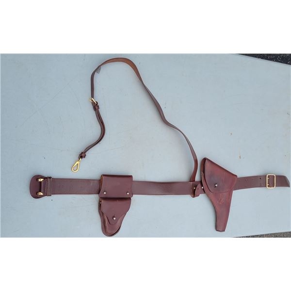 Vtg RCMP Belt with Holster and Handcuff Case