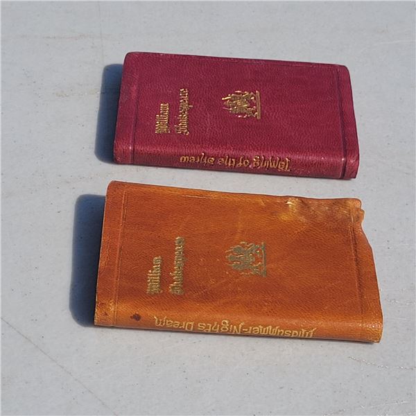 2 Miniature Leather Books - Midsummer-Nights Dream & Taming of the Shrew, William Shakespeare