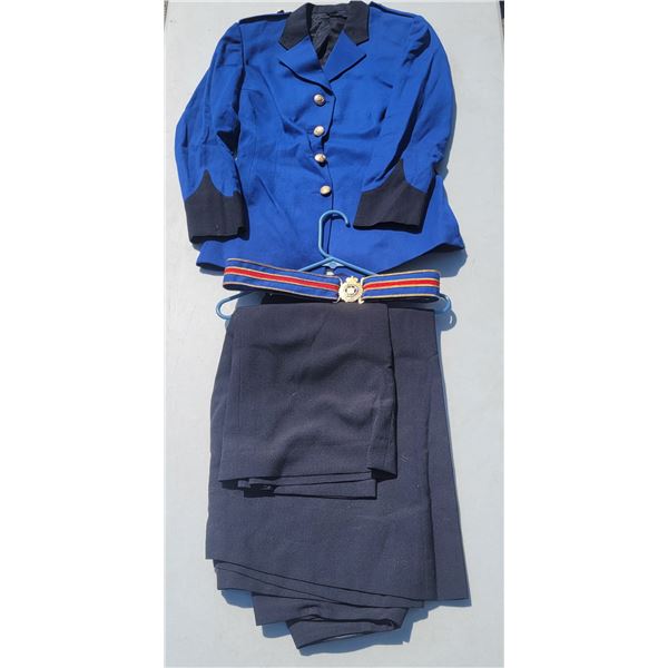 Edmonton Police Honour Tunic, Short Skirt, Long Skirt with Buttons and Belt