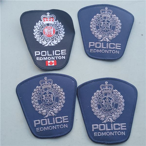 Lot of 4 Edmonton Police Shoulder Patches