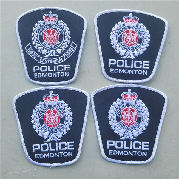 Lot of 4 Edmonton Police Shoulder Patches