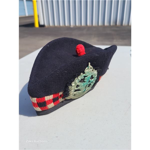 Vintage Peel Dufferin and Halton Army Reserve Officer Hat with Cap Badge