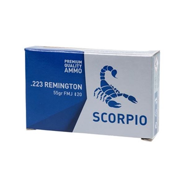 SCORPIO AMMO 223REM 55GR FMJ - 280 Rounds