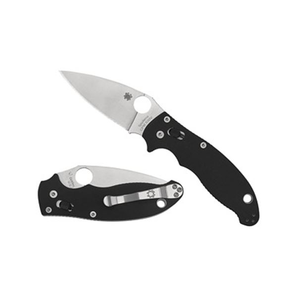 SPYDERCO MANIX 2 BLACK G10 PLAINEDGE