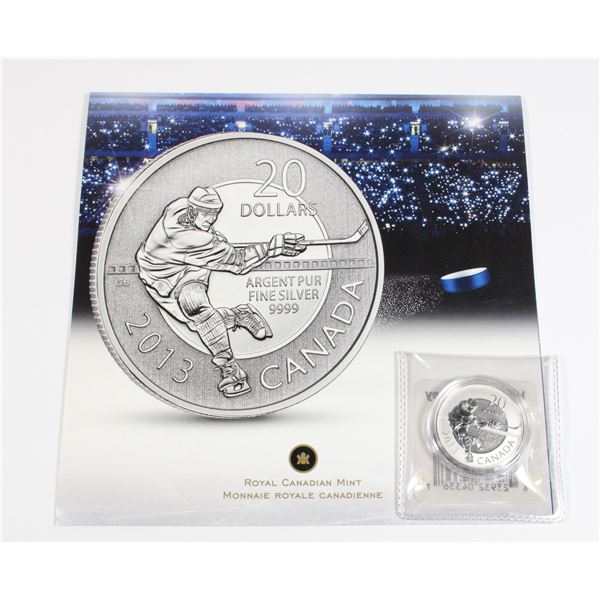 #33 2013 CANADIAN $20 DOLLAR SILVER COIN HOCKEY