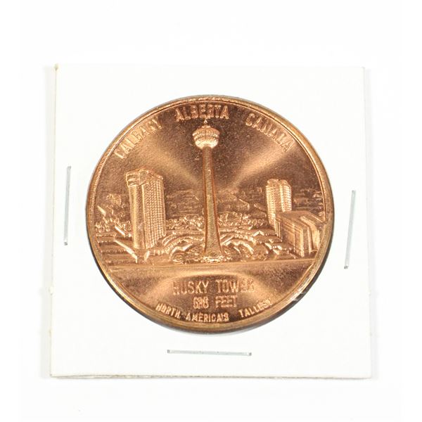 #57 1968 TOKEN CALGARY ALBERTA CANADA HUSKY TOWER