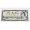 Image 1 : #59 1954 CANADA $20 TWENTY DOLLAR BILL NOTE PAPER