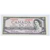 Image 1 : #60 1954 CANADA $10 TEN DOLLAR BILL NOTE PAPER