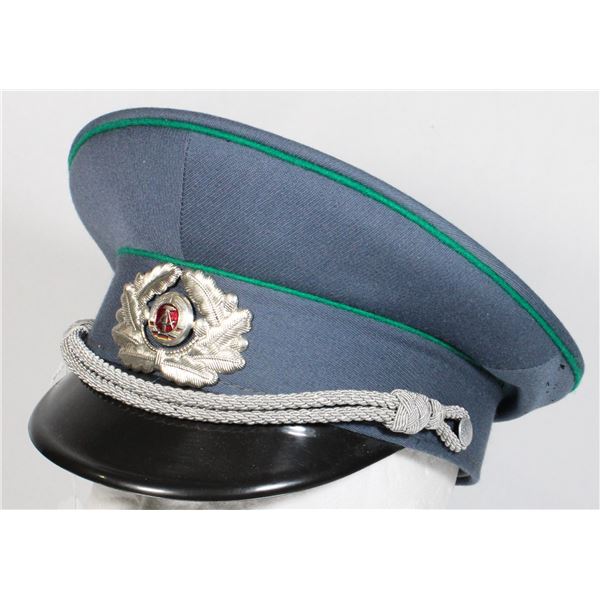 #114 EAST GERMAN OFFICERS VISOR CAP CUSTOMS