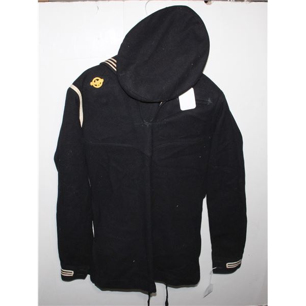 #129 WW2 UNITED STATES NAVY UNIFORM W/ CAP +BADGE