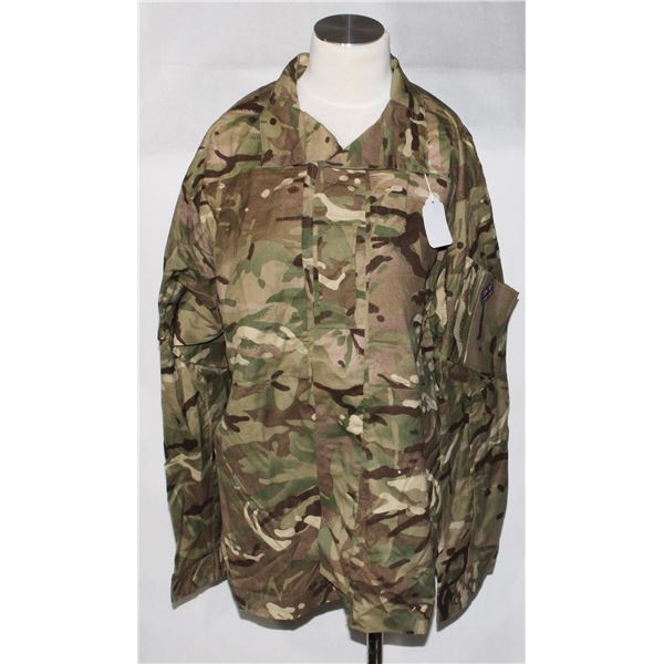 #140 BRITISH MILITARY CAMOUFLAGE  COMBAT JACKET W/