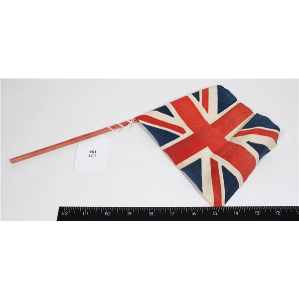 #155 WW2 BRITISH UNION JACK STICK FLAG HOMEFRONT