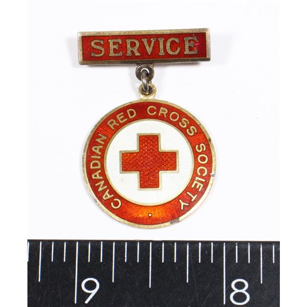 #158 CANADIAN RED CROSS SOCIETY BADGE SILVER NAMED