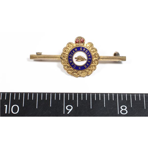 #163 WW1 CANADIAN ENGINEERS SWEETHEART PIN WORN