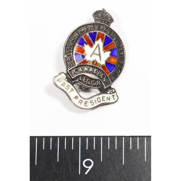 #166 CANADIAN LEGION PAST PRESIDENT PIN STERLING