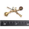 Image 1 : #170 WW1 US ARMY INFANTRY CROSSED RIFLES GG BADGE