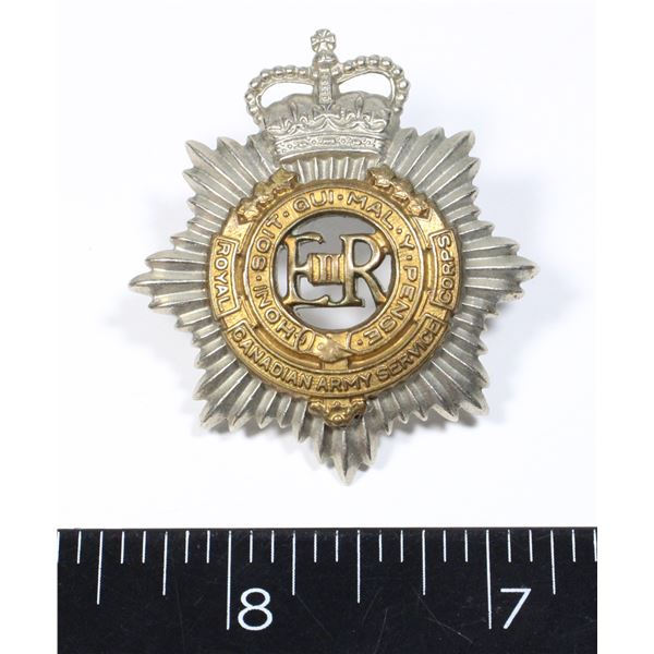#183 ROYAL CANADIAN ARMY SERVICE CORPS CAP BADGE