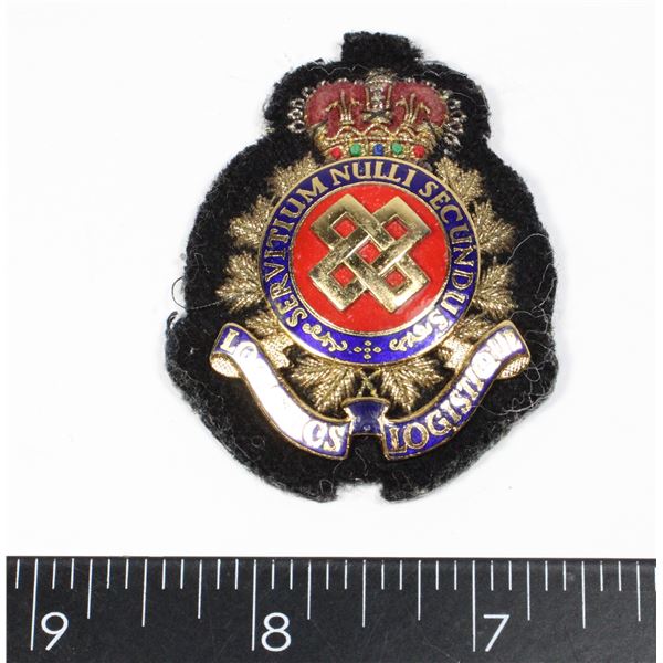 #196 CANADIAN MILITARY LOGISTICS CAP BADGE METAL/