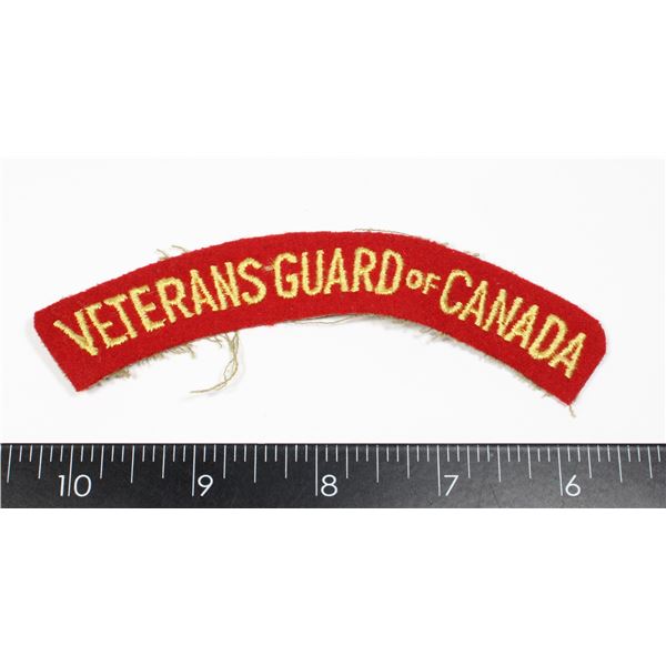 #208 VETERANS GUARD OF CANADA SHOULDER TITLE CLOTH