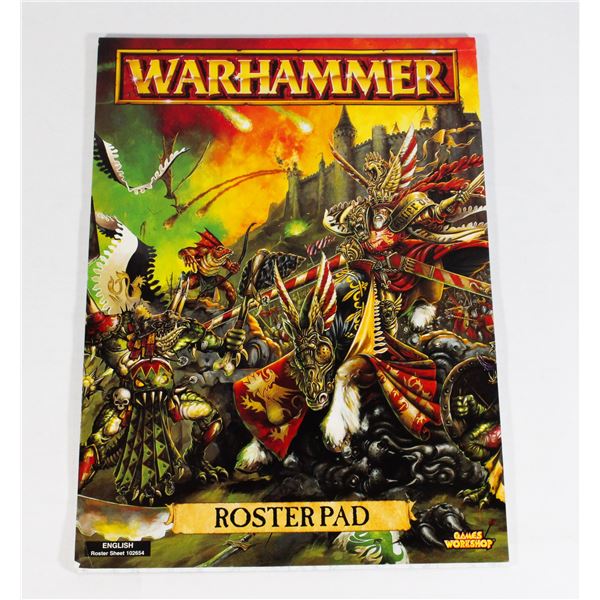 #242 WARHAMMER ROSTER PAD 102654 VINTAGE