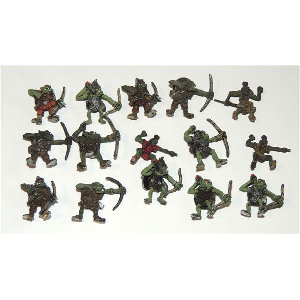 #271 1987 PAINTED METAL WARHAMMER ORC ARCHERS