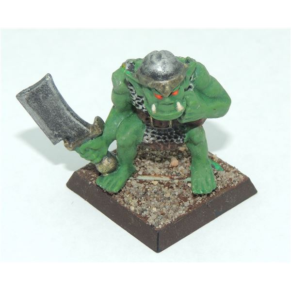 #274 WARHAMMER PLASTIC ORC HAND PAINTED
