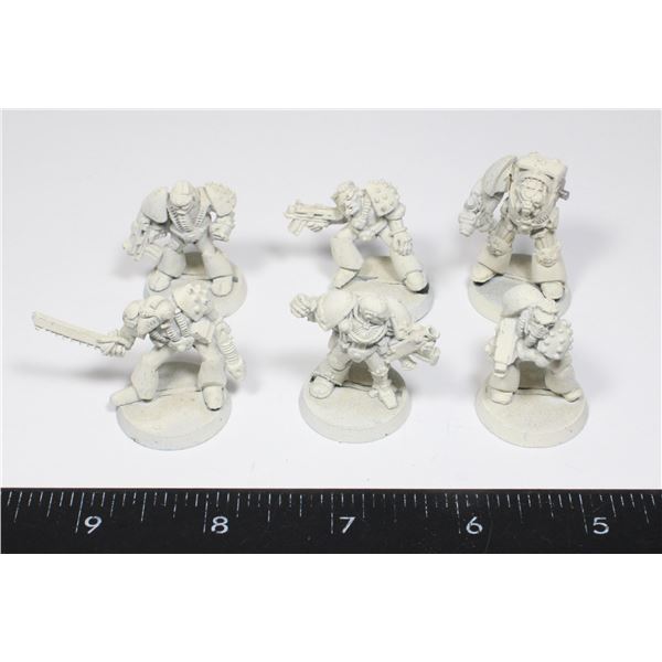 #332 WARHAMMER 40K METAL SPACE MARINES LOT OF 6