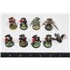 #370 WARHAMMER 40K LOT OF 9 HAND PAINTED FIGURES
