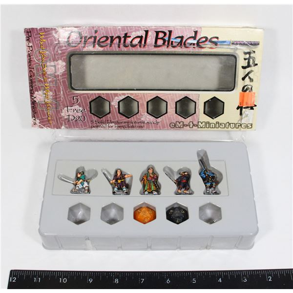 #410  ORIENTAL BLADES PEWTER MINIATURE FIGURES IN
