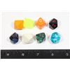 Image 1 : #427 LOT 8 DIAMOND SHAPED GAME DICE VARIOUS COLORS
