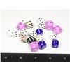 Image 1 : #435 LOT OF 19 SMALL SIZED DICE PURPLE BLACK WHITE