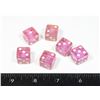 Image 1 : #438 LOT OF 6 TRANSPARENT PURPLE RPG GAME DICE