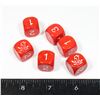 Image 1 : #439  LOT OF 6 RED LIGHTNING RPG GAME DICE